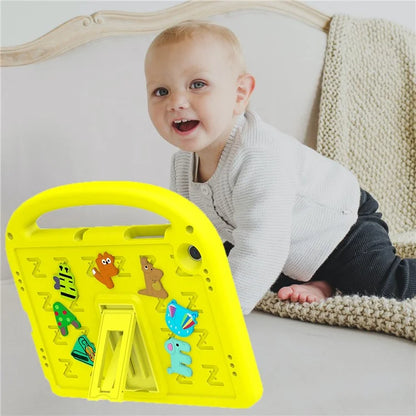 For Samsung Galaxy Tab A9+ Case Cartoon Design EVA+PC Kickstand Tablet Cover with Strap