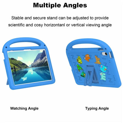 For iPad 10.9 (2022) Case with Strap EVA+PC Kickstand Tablet Cover Cartoon Design