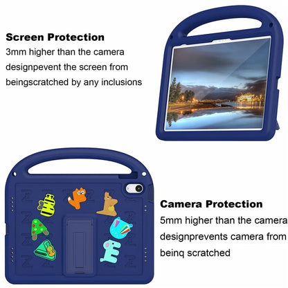 For iPad 10.9 (2022) Case with Strap EVA+PC Kickstand Tablet Cover Cartoon Design