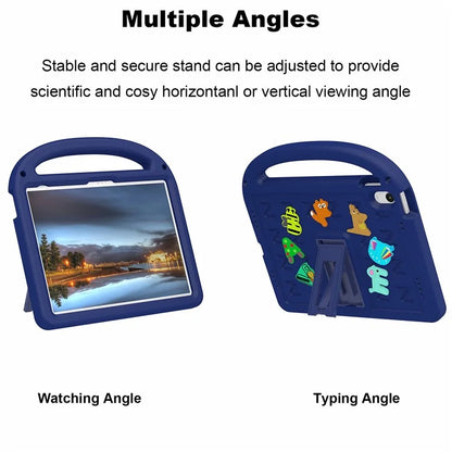 For iPad 10.9 (2022) Case with Strap EVA+PC Kickstand Tablet Cover Cartoon Design