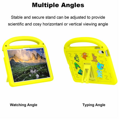 For iPad 10.9 (2022) Case with Strap EVA+PC Kickstand Tablet Cover Cartoon Design