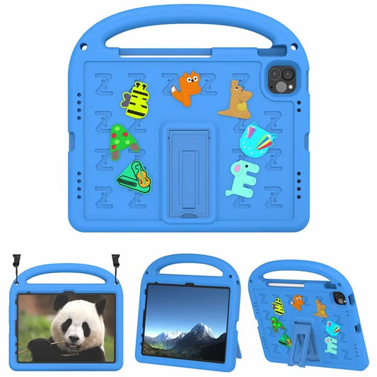 For iPad Pro 11 (2022) / (2021) / (2020) / (2018) / Air (2022) / (2020) Case Cartoon Design EVA+PC Tablet Cover