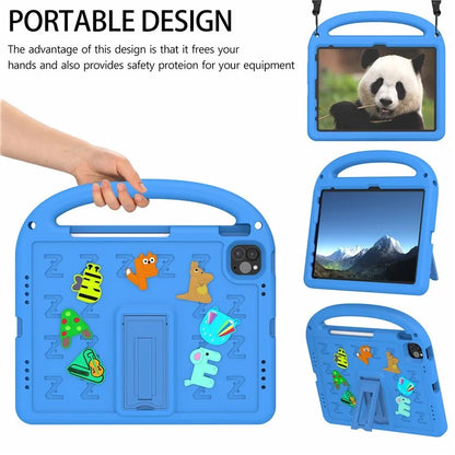 For iPad Pro 11 (2022) / (2021) / (2020) / (2018) / Air (2022) / (2020) Case Cartoon Design EVA+PC Tablet Cover