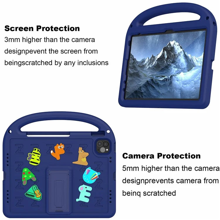 For iPad Pro 11 (2022) / (2021) / (2020) / (2018) / Air (2022) / (2020) Case Cartoon Design EVA+PC Tablet Cover