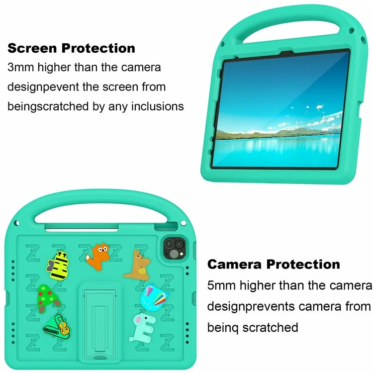 For iPad Pro 11 (2022) / (2021) / (2020) / (2018) / Air (2022) / (2020) Case Cartoon Design EVA+PC Tablet Cover