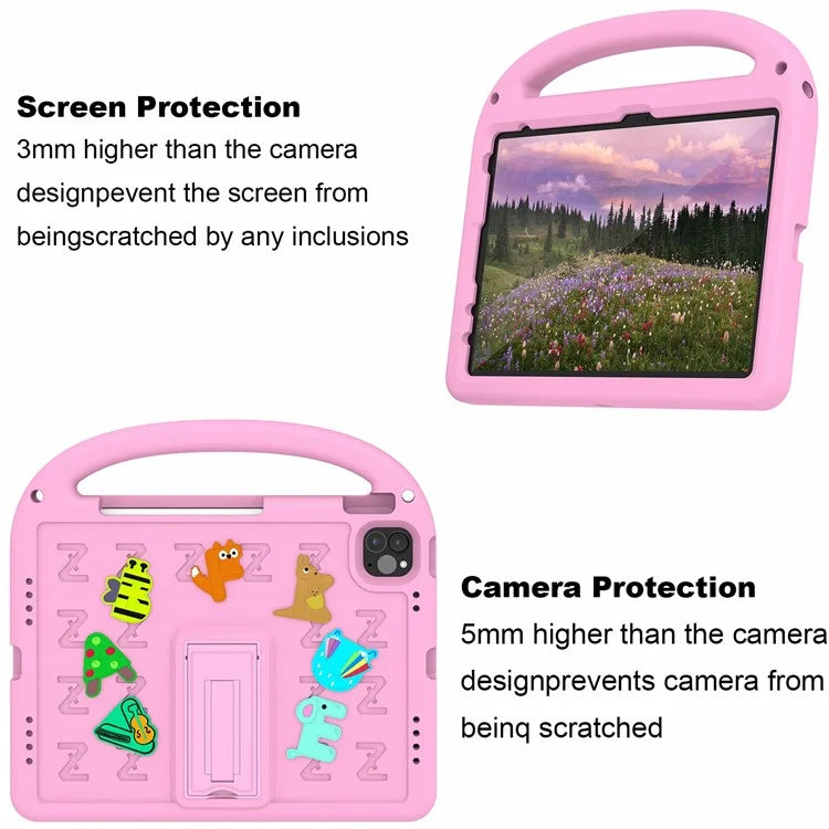 For iPad Pro 11 (2022) / (2021) / (2020) / (2018) / Air (2022) / (2020) Case Cartoon Design EVA+PC Tablet Cover