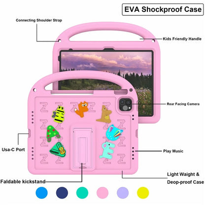 For iPad Pro 11 (2022) / (2021) / (2020) / (2018) / Air (2022) / (2020) Case Cartoon Design EVA+PC Tablet Cover