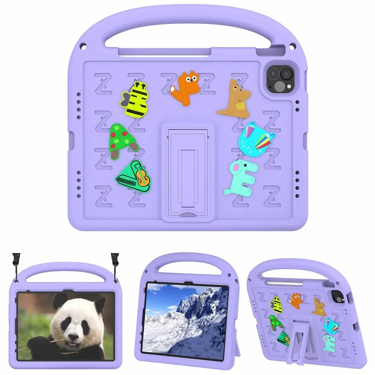 For iPad Pro 11 (2022) / (2021) / (2020) / (2018) / Air (2022) / (2020) Case Cartoon Design EVA+PC Tablet Cover