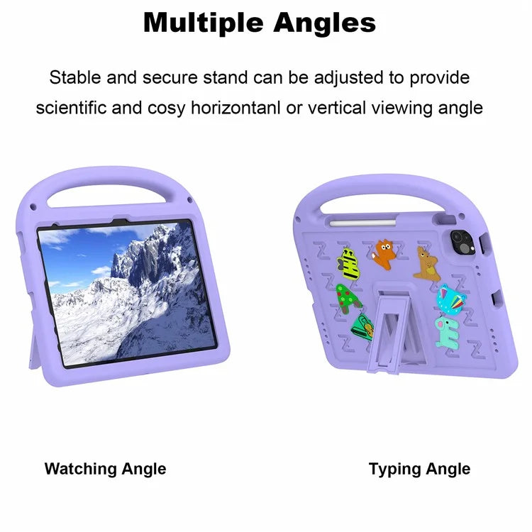 For iPad Pro 11 (2022) / (2021) / (2020) / (2018) / Air (2022) / (2020) Case Cartoon Design EVA+PC Tablet Cover