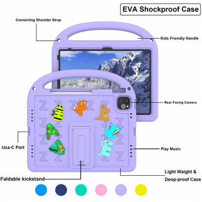 For iPad Pro 11 (2022) / (2021) / (2020) / (2018) / Air (2022) / (2020) Case Cartoon Design EVA+PC Tablet Cover