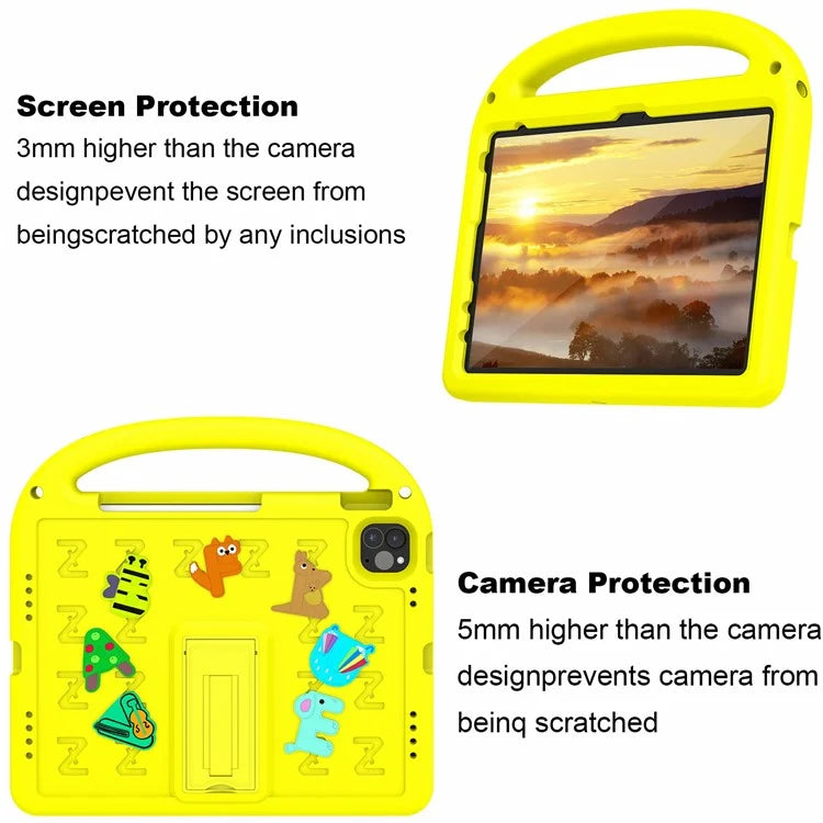 For iPad Pro 11 (2022) / (2021) / (2020) / (2018) / Air (2022) / (2020) Case Cartoon Design EVA+PC Tablet Cover