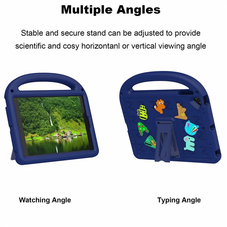 For iPad 9.7-inch (2018) / (2017) / Air (2013) / Air 2 Tablet Case EVA+PC Kickstand Cover Cartoon Design