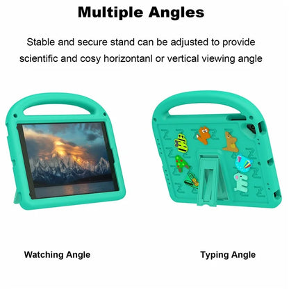 For iPad 9.7-inch (2018) / (2017) / Air (2013) / Air 2 Tablet Case EVA+PC Kickstand Cover Cartoon Design
