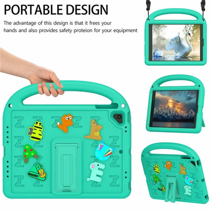 For iPad 9.7-inch (2018) / (2017) / Air (2013) / Air 2 Tablet Case EVA+PC Kickstand Cover Cartoon Design