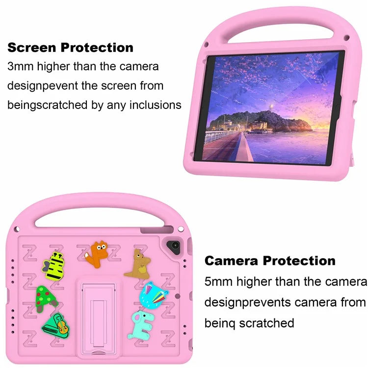 For iPad 9.7-inch (2018) / (2017) / Air (2013) / Air 2 Tablet Case EVA+PC Kickstand Cover Cartoon Design