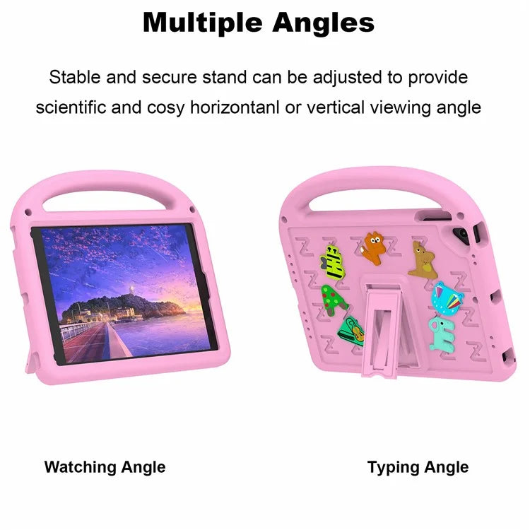 For iPad 9.7-inch (2018) / (2017) / Air (2013) / Air 2 Tablet Case EVA+PC Kickstand Cover Cartoon Design
