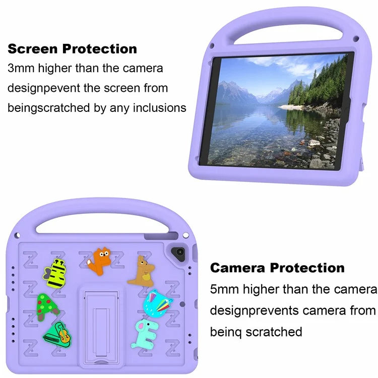 For iPad 9.7-inch (2018) / (2017) / Air (2013) / Air 2 Tablet Case EVA+PC Kickstand Cover Cartoon Design