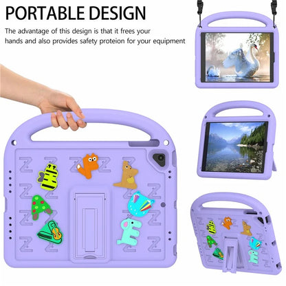 For iPad 9.7-inch (2018) / (2017) / Air (2013) / Air 2 Tablet Case EVA+PC Kickstand Cover Cartoon Design
