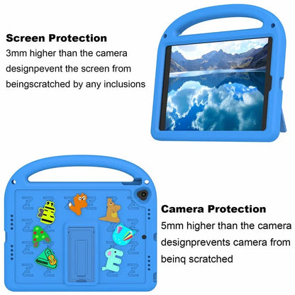 For iPad 10.2 (2021) / (2020) / (2019) Kickstand Case EVA+PC Tablet Cover Cartoon Design