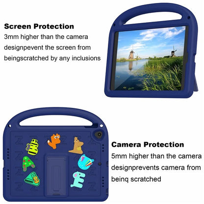 For iPad 10.2 (2021) / (2020) / (2019) Kickstand Case EVA+PC Tablet Cover Cartoon Design