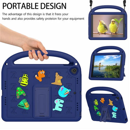 For iPad 10.2 (2021) / (2020) / (2019) Kickstand Case EVA+PC Tablet Cover Cartoon Design