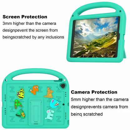 For iPad 10.2 (2021) / (2020) / (2019) Kickstand Case EVA+PC Tablet Cover Cartoon Design