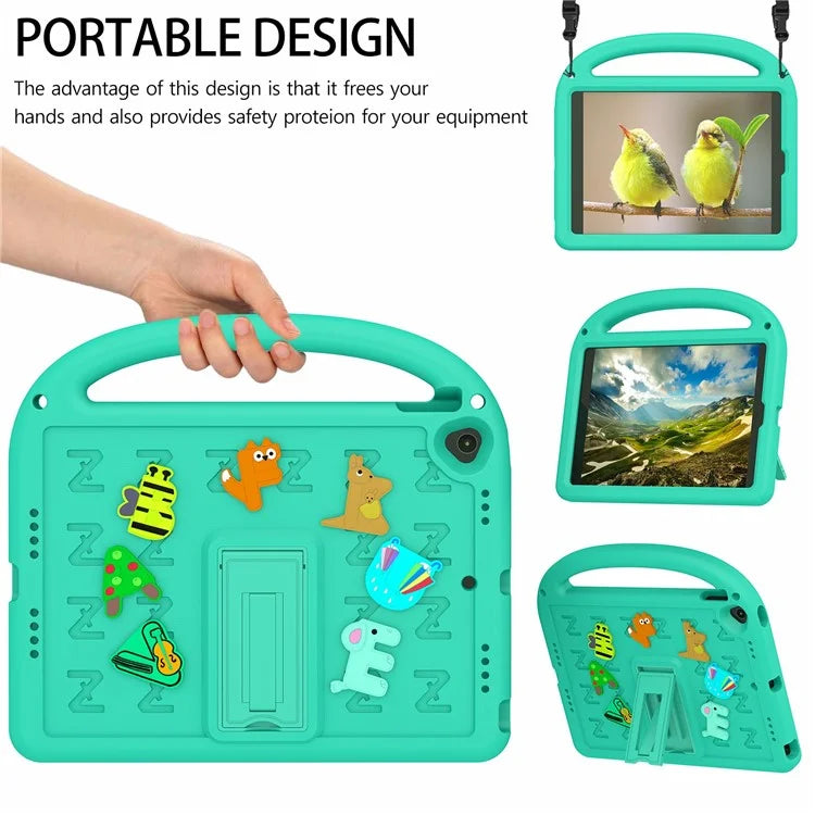 For iPad 10.2 (2021) / (2020) / (2019) Kickstand Case EVA+PC Tablet Cover Cartoon Design