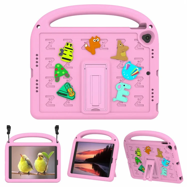 For iPad 10.2 (2021) / (2020) / (2019) Kickstand Case EVA+PC Tablet Cover Cartoon Design