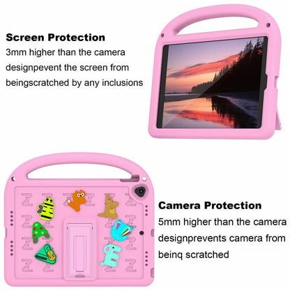 For iPad 10.2 (2021) / (2020) / (2019) Kickstand Case EVA+PC Tablet Cover Cartoon Design