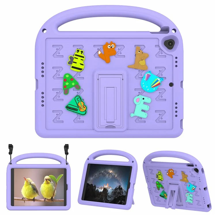 For iPad 10.2 (2021) / (2020) / (2019) Kickstand Case EVA+PC Tablet Cover Cartoon Design