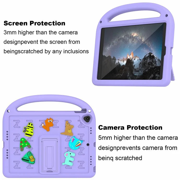 For iPad 10.2 (2021) / (2020) / (2019) Kickstand Case EVA+PC Tablet Cover Cartoon Design