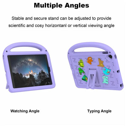 For iPad 10.2 (2021) / (2020) / (2019) Kickstand Case EVA+PC Tablet Cover Cartoon Design