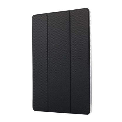 For Samsung Galaxy Tab S9 / S9 FE Case Tri-Fold Stand Smart Auto / Wake Leather Tablet Cover Carbon Fiber Texture