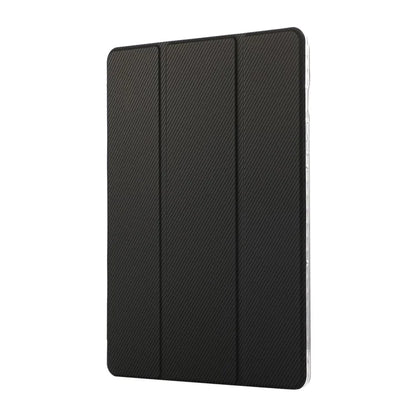 For Samsung Galaxy Tab S9 / S9 FE Case Tri-Fold Stand Smart Auto / Wake Leather Tablet Cover Carbon Fiber Texture