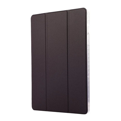 For Samsung Galaxy Tab S9 / S9 FE Case Tri-Fold Stand Smart Auto / Wake Leather Tablet Cover Carbon Fiber Texture
