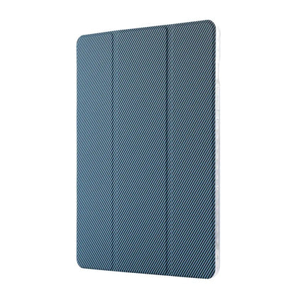 For Samsung Galaxy Tab S9 / S9 FE Case Tri-Fold Stand Smart Auto / Wake Leather Tablet Cover Carbon Fiber Texture