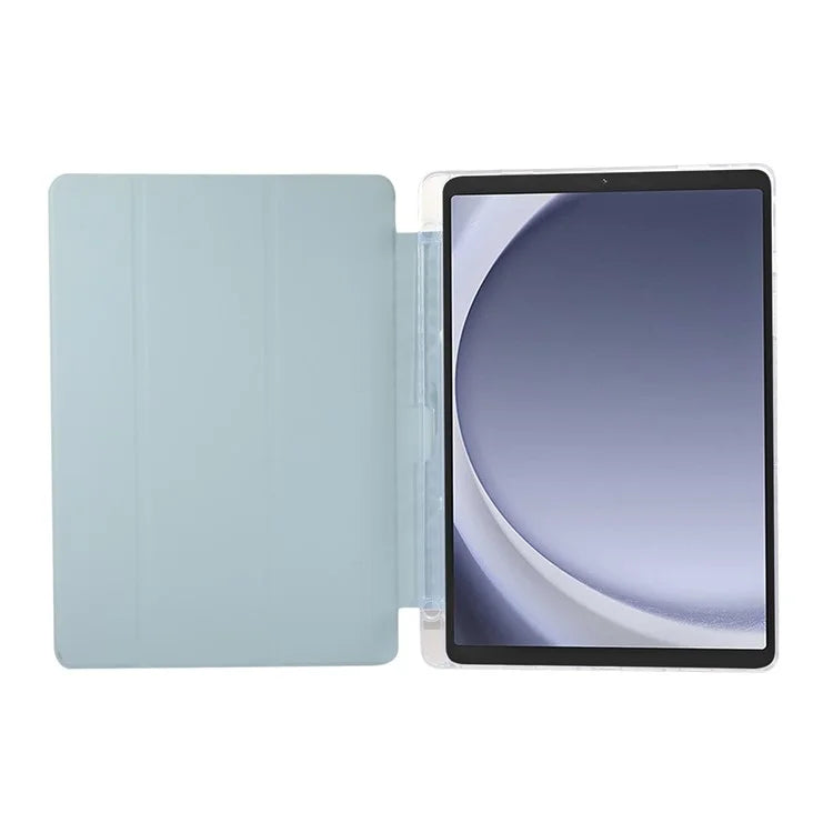 For Samsung Galaxy Tab A9+ Stand Case Auto Sleep / Wake Carbon Fiber Texture Leather Tablet Cover