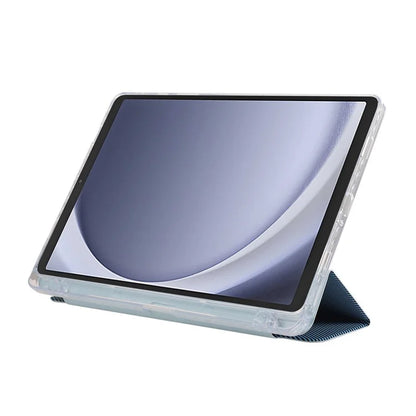 For Samsung Galaxy Tab A9+ Stand Case Auto Sleep / Wake Carbon Fiber Texture Leather Tablet Cover