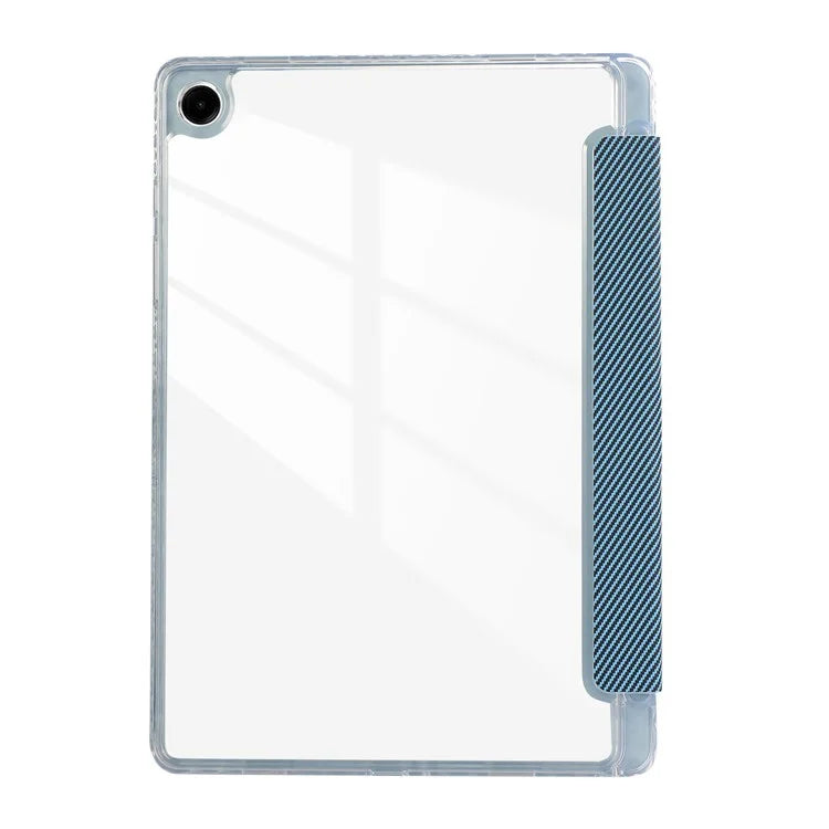 For Samsung Galaxy Tab A9+ Stand Case Auto Sleep / Wake Carbon Fiber Texture Leather Tablet Cover