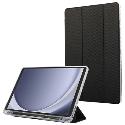 For Samsung Galaxy Tab A9+ Stand Case Auto Sleep / Wake Carbon Fiber Texture Leather Tablet Cover