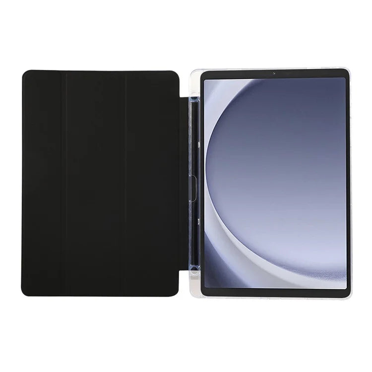 For Samsung Galaxy Tab A9+ Stand Case Auto Sleep / Wake Carbon Fiber Texture Leather Tablet Cover