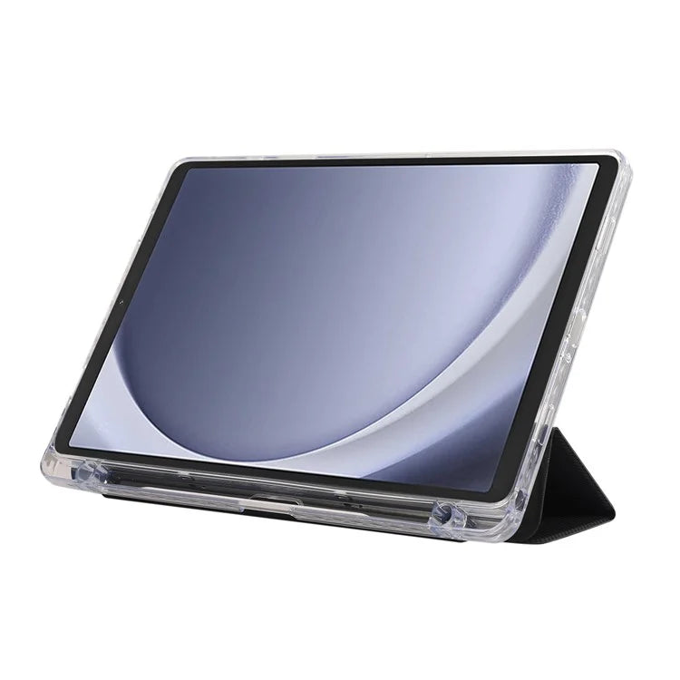 For Samsung Galaxy Tab A9+ Stand Case Auto Sleep / Wake Carbon Fiber Texture Leather Tablet Cover