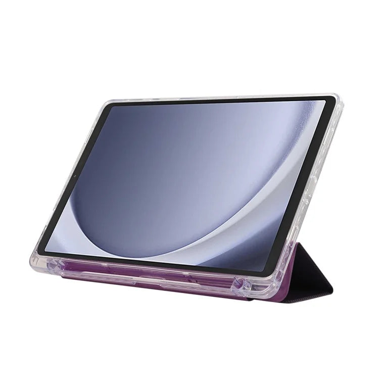 For Samsung Galaxy Tab A9+ Stand Case Auto Sleep / Wake Carbon Fiber Texture Leather Tablet Cover