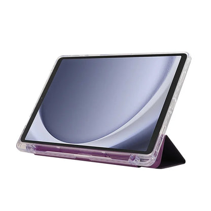 For Samsung Galaxy Tab A9+ Stand Case Auto Sleep / Wake Carbon Fiber Texture Leather Tablet Cover