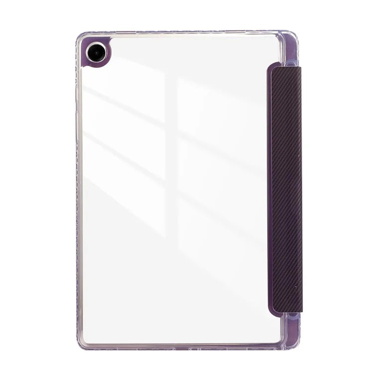For Samsung Galaxy Tab A9+ Stand Case Auto Sleep / Wake Carbon Fiber Texture Leather Tablet Cover