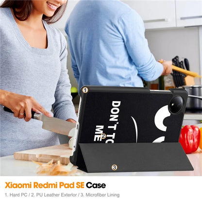 For Xiaomi Redmi Pad SE Stand Case Pattern Print Leather Tablet Cover