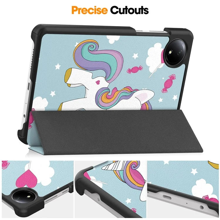 For Xiaomi Redmi Pad SE Stand Case Pattern Print Leather Tablet Cover