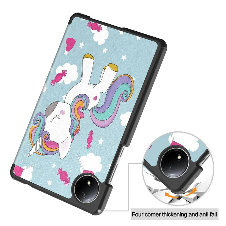 For Xiaomi Redmi Pad SE Stand Case Pattern Print Leather Tablet Cover