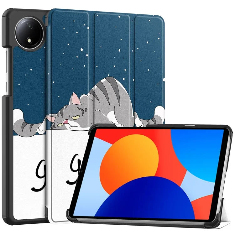 For Xiaomi Redmi Pad SE Stand Case Pattern Print Leather Tablet Cover