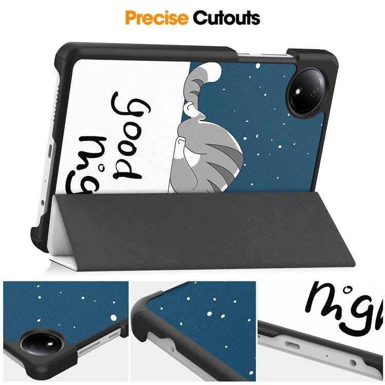 For Xiaomi Redmi Pad SE Stand Case Pattern Print Leather Tablet Cover
